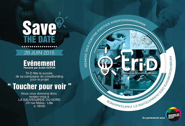 Invitation soiree tri-D Toucher pour Voir